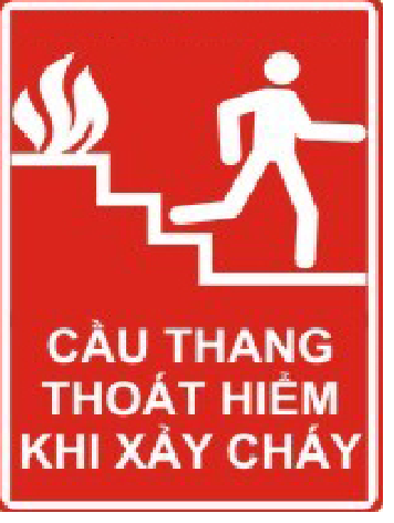 Cầu thang thoát hiểm khi cháy